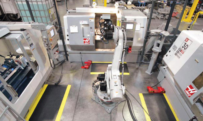 רובוט להזנת מכונות CNC - רובוט לטעינת חלקים למכונת CNC