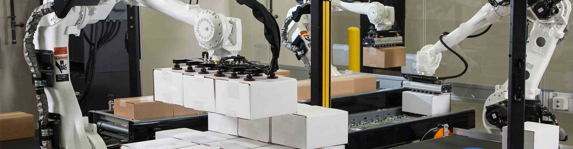 Automation box handling robots